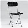 Silla plegable polipiel negra IberoDepot