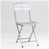 Silla plegable polipiel blanca IberoDepot