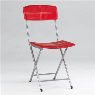 Silla plegable polipiel roja IberoDepot