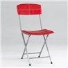 Silla plegable polipiel roja IberoDepot