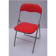 Silla plegable BÁSICA roja IberoDepot