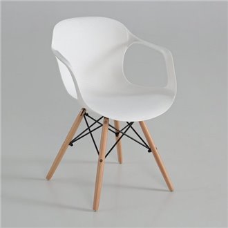 Silla FLY HUECA reposabrazos blanca IberoDepot