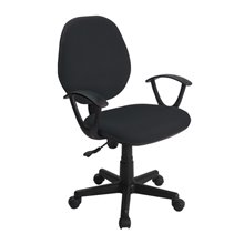 Silla escritorio ruedas y reposabrazos negra IberoDepot