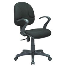 Silla escritorio ruedas y reposabrazos abierto negra IberoDepot