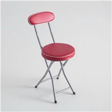 Taburete plegable acolchado rojo IberoDepot