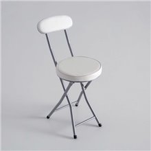 Taburete plegable acolchado blanco IberoDepot