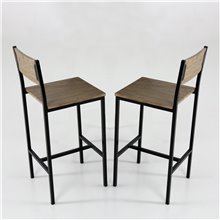 Set 2 taburetes altos madera IberoDepot