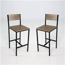Set 2 taburetes altos madera IberoDepot