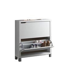 Zapatero KUBOX 2 puertas blanco Iberodepot