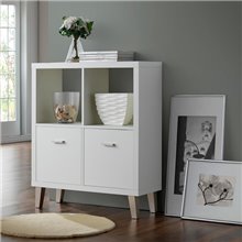 Estantería baldas y puertas BLANCA IberoDepot