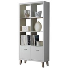 Estantería 4 baldas y 2 puertas BLANCA IberoDepot