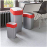 Papelera tapa roja basculante 25L Timblau
