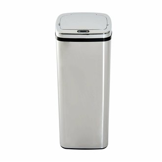 Papelera con sensor autom&aacute;tico de 50L plata Homcom