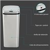 Papelera con sensor autom&aacute;tico de 50L plata Homcom