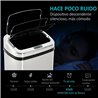 Papelera con sensor autom&aacute;tico de 50L plata Homcom