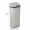 Papelera con sensor autom&aacute;tico de 50L plata Homcom