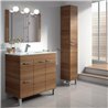 Mueble con lavabo y espejo NOGAL - IBERODEPOT