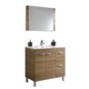 Mueble con lavabo y espejo NOGAL - IBERODEPOT