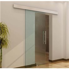 Puerta corredera de cristal translúcido Homcom