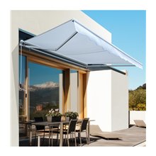 Toldo de pared plegable blanco Outsunny