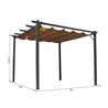 P&eacute;rgola de aluminio y poli&eacute;ster Outsunny
