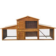 Conejera extragrande de madera Pawhut