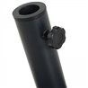 Soporte de sombrilla semicircular negro Outsunny