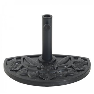 Soporte de sombrilla semicircular negro Outsunny