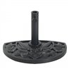 Soporte de sombrilla semicircular negro Outsunny