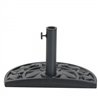 Soporte de sombrilla semicircular negro Outsunny