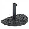 Soporte de sombrilla semicircular negro Outsunny