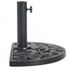 Soporte de sombrilla semicircular negro Outsunny
