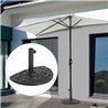 Soporte de sombrilla semicircular negro Outsunny