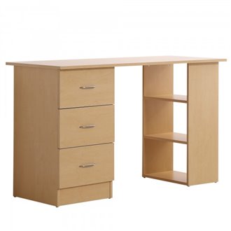 Escritorio con cajonera y estante Homcom