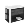 Mueble con lavabo resina 80cm Antracita-Frontal pizarra nature/Blanco B-Smart BATH+