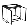 Mueble de cocina bajo fregadero con 2 puertas Tegler