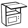 Mueble de cocina para microondas Tegler