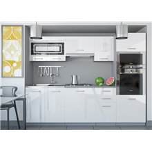 Cocina Paula 240cm blanco brillo Tarraco