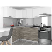 Cocina 360cm blanco y gris Lidia Tarraco