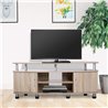 Mueble de televis&oacute;n 2 Puertas 2 Estantes HomCom