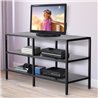 Mueble de televis&oacute;n de acero NEGRO HomCom