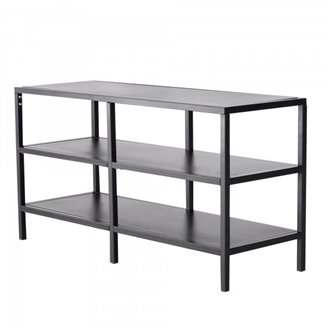 Mueble de televis&oacute;n de acero NEGRO HomCom