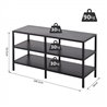 Mueble de televis&oacute;n de acero NEGRO HomCom