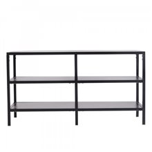 Mueble de televisón de acero NEGRO HomCom