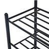 Mueble de recibidor met&aacute;lico con perchero negro HomCom