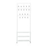 Mueble de recibidor met&aacute;lico con perchero blanco HomCom