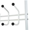Mueble de recibidor met&aacute;lico con perchero blanco HomCom