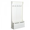 Mueble de recibidor con perchero blanco HomCom