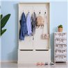 Mueble de recibidor con perchero blanco HomCom