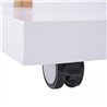 Perchero de madera y blanco con ruedas HomCom